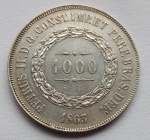 Moeda de Prata 1000 Réis 1863