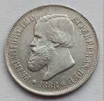 Moeda de Prata 500 Réis 1888