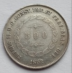 Moeda de Prata 500 Réis 1852
