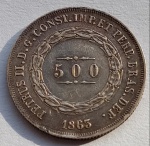 Moeda de Prata 500 Réis 1863