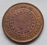 Moeda Bronze 40 Réis 1897