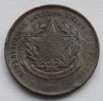 Moeda Bronze 20 Réis 1899, Escassa