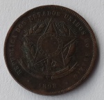 Moeda Bronze 20 Réis 1898, Escassa