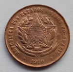 Moeda Bronze 20 Réis 1910
