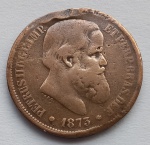 Moeda Bronze 40 Réis 1873