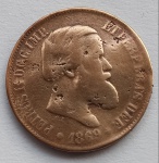 Moeda Bronze 20 Réis 1869