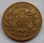 Moeda 500 Réis 1924