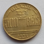 Moeda 500 Réis 1938