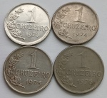 Quatro Moedas 1 Cruzeiro 1970, 1974, 1975 e 1976