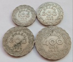 Quatro Moedas 100, 200, 300 e 400 Réis 1938