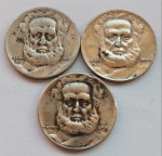 Três Moedas 100 Réis 1936, 1937 e 1938