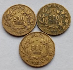Três Moedas 500 Réis 1924, 1927 e 1928