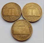 Três Moedas 1000 Réis 1938