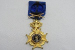 Militaria - Medalha Militar Belga com Espadas - Bélgica.