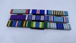 MILITARIA - Barrete Americano com Medalhas da Guerra do Vietnã, da Força Aérea Americano, incluindo a Purple Heart. (11)