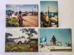 MILITARIA - Lote com quatro fotos ORIGINAIS das tropas brasileiras da ONU em Moçambique em plena guerra. Material histórico!