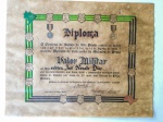 MILITARIA - Raro diploma ORIGINAL da Força Pública de São Paulo assinado pelo então Governador Jânio Quadros em 1955.