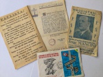 MILITARIA - Lote de folhetos da Associação dos Veteranos de 32 com quatro peças.