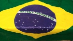 Bandeira do Brasil em Nylon fabricada em 1972.