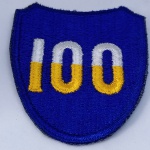 MILITARIA - Bordado original do Exército Americano - 100th INFANTRY DIVISION - Segunda Guerra Mundial (63)