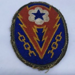 MILITARIA - Bordado original do Exército Americano - EUROPEAN THEATER OF OPERATIONS ADVANCED BASE - Segunda Guerra Mundial (69)