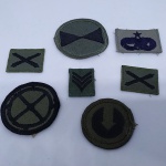 (01) Lote com 07 Patches / Bordados Americanos - Guerra do Vietnã