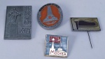 28. (4) Pins soviéticos da URSS, período da Guerra Fria. 