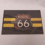 40. Placa da famosa ROTA 66, que praticamente cruza todos os EUA com 3.945 quilômetros. MDF. Mede 29x18cm