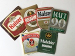 COLECIONISMO - Lote com antigos e variados rótulos de cervejas da década de 90.