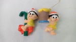 Turma da Mônica - 2 Lindos ornamentos de árvore de Natal com tema da personagem Magali. Não sei informar o fabricante. Medem aproximadamente 7,5cm de comprimento
