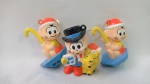 Turma da Mônica - 3 Lindos ornamentos de árvore de Natal com tema do personagem Cascão. Não sei informar o fabricante. Medem aproximadamente 7,5cm de comprimento
