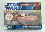 Star Wars X-34 Landspeeder ( 85-1874) com 2 figuras/miniaturas inclusas -  Kit (plástico) para montar – Revell –  2012 – item de coleção na caixa – peças e as 2 figuras nos plásticos ainda lacrados – caixa com amassados e pequenos rasgos – acompanha manual de instruções 