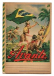 Colecionismo - Antigo caderno escolar patriótico, bem ao gosto dos anos 40 com a escrita Avante na capa e escoteiros em ação. Na segunda capa há o onipresente Hino Nacional brasileiro. O caderno se encontra em bom estado de conservação, mas deve ser manuseado com cuidado, pois trata-se de um material de papel e com mais de 70 anos. Há pequenos danos na capa (veja as duas últimas fotos). O caderno mede 15,8 cm X 22,4 cm. Caderno com 12 folhas pautadas e com margem.