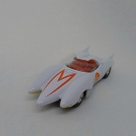 Speed Racer - Linda miniatura do Mach 5. Não sei informar a escala nem o fabricante. Mede 9cm de comprimento. Pneus de borracha e funciona fricção