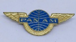  Brevê / Broche / Pin em metal da cia. Aérea PAN AM - Junior Clipper Stewardess - Aviação - Mede aproximadamente 5,5 centímetros.
