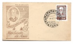 Filatelia - Envelope de 1º Dia de Circulação, relativo aos 50 anos da morte de Machado de Assis - 1908-1958. Peça em muito bom estado de conservação.