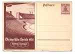 Colecionismo - Postal pré selado com o tema das Olimpíadas de Berlin, realizada em 1936. Postal em muito bom estado de conservação, porém apresentando as marcas do tempo. Papel bastante sólido. O postal mede 10,5 cm X 14,8 cm. Excelente peça dos anos 30