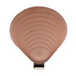 Made in Italy. Séc. XX - Arandela de vidro fosco na cor rosa. 11 x 27 x 21 cm. 110 V.