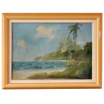 FRANCISCO COCULILO (Rio de Janeiro 1893 1971) - Iconografia do Rio de Janeiro  Pedra da Gávea. Óleo s/ tela. Ass. cid. 41 x 47 cm. Apresenta restauro no céu.