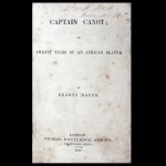 Autor:  Brantz Mayer / Captain Canot or Twenty Years of an African Slaver / London: George Routledge And Co., Farringdon Street. 1855. xvi, 288, 16 pp. / 1 gravura na portada / Encadernação original de época / 17 x 11 x 2 cm / No estado.