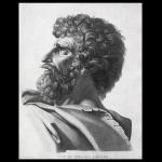 DEBRET: TÊTE DU PÈRE DES HORACES, 1809-1811. Gravura à maneira de crayon. 46 x 35 cm (MT). Acervo da Biblioteca Nacional da França, 1809-1811. Ao entrar no Gabinete de Gravuras  e Fotografias da Biblioteca Nacional da França, em 2015, à procura de estampas  usadas para o ensino didático do desenho no século XIX, Marcelo Gonczarowska Jorge, então estudante de mestrado da UnB e bolsista do Instituto Brasileiro de Museus, não imaginava que faria uma descoberta que não só alteraria o objetivo de sua tese mas também contribuiria para o melhor conhecimento da obra do Debret pré-Missão Francesa. Sua pesquisa nos revelou a existência de um conjunto inédito de gravuras didáticas feitas pelo artista antes de sua vinda para o Brasil em 1816. Debret produziu no início do século XIX obras nas quais seu traço puramente neoclássico nos revela um outro artista além da fase tropical. São imagens pouco conhecidas dos historiadores e do público em geral, mais acostumados com as gravuras do álbum Viagem Pitoresco e do conjunto de desenhos e aquarelas arrematados pelo mecenas Raymundo Ottoni de Castro Maya no final dos anos 30. Até então, sua obra  estava completamente adormecida do grande público, declínio que ocorreu ainda na metade do século XIX, permanecendo esquecido até o início do século XX quando começam a aparecer estudos e reproduções de suas gravuras. Porém a verdadeira redescoberta de Debret se dá com a coleção comprada por Castro Maya e hoje exposta no Museu da Chácara do Céu em Santa Teresa no Rio de Janeiro.