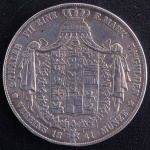 Rara Moeda Estrangeira, PRÚSSIA, Valor 2 Thaler ( 3 1/2 Gulden ),  Data 1841 A, Prata, Peso 37 g, Muito Bem Conservada/Soberba.
