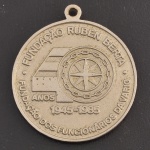 Medalha Comemorativa do Brasil, 40 Anos de Fundação dos Funcionários da Varig - 1945/1985 - Homenagem ao Seu Idealizador Ruben Berta, Bronze Prateado, Diâmetro 36 mm, Flor de Cunho.