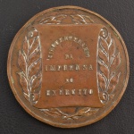 Medalha Comemorativa, Cinquentenário da Imprensa do Exército, Data 1907/ 25 de Setembro / 1957, Bronze, Muito Bem Conservada.
