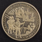 Medalha Comemorativa ao Descobrimento da América, Data 2000, Níquel, Flor de Cunho.