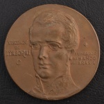 Medalha Comemorativa do Brasil, Banco do Brasil - Centenário de Funcionamento / Visconde de Itaboraí o Fundador do Banco, Data 1954, Gravador L.Campos, Módulo Menor, Bronze, Peso 36 g, Diâmetro 38 mm, Muito Bem Conservada.