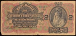 Cédula Brasileira, República, Valor 2 Mil Reis, 11ª Estampa, Período de Circulação 1917 a 1950, Autografada, Muito Bem Conservada.