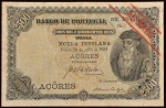 Raríssima Cédula de AÇORES ( Colônia Portuguesa ), Valor 2500 Reis, Data 30 de Julho de 1909, Alta Cotação nos Catálogos Internacionais, Muito Bem Conservada.