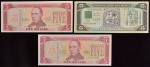 Coleção de Cédulas da LIBÉRIA, Valor 5 Dollars, Datas 1991; 1999 e 2003, Flor de Estampas.