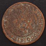 Moeda do Brasil, Reinado D.João V, Valor XX Reis, Data 1735 ( Ilegível ), Cobre, Bem Circulada.